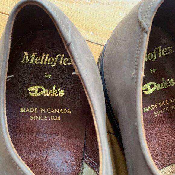 Dack’s Melloflex Men’s Brown Suede Oxford Cap Toe Shoes – Made in Canada - Picture 3 of 6
